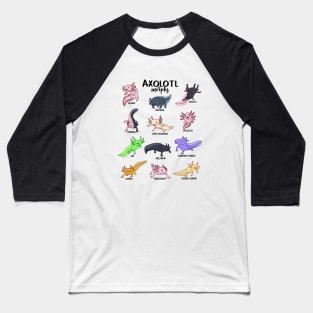 Various kawaii axolotl Baseball T-Shirt